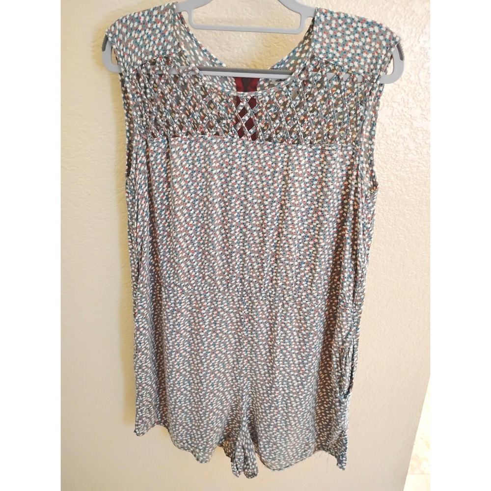 🌸American Rag Floral Sleeveless‎ Ditzy Romper peasant indie Boho whimsygoth